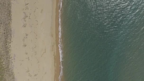 Aerial Romanos Beach Peloponnes Greece — Stock Video