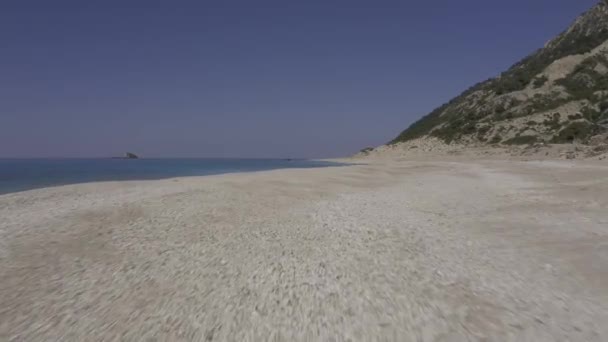 Lotnisko Gialos Beach Lefkada Grecja — Wideo stockowe