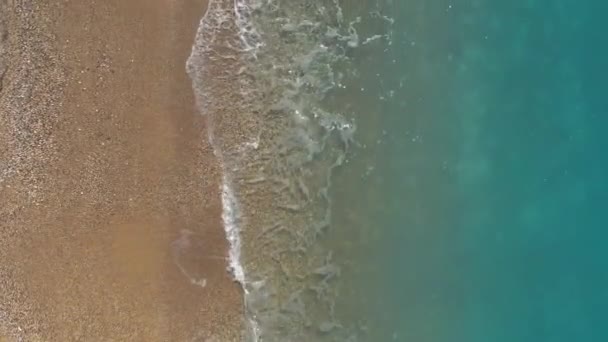 Aerial Gialos Beach Lefkada Greece Graded Stabilized Version — Stock Video