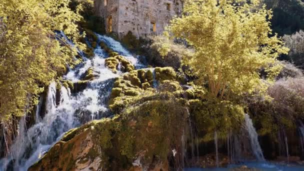 Souli Mill Waterfalls Grekland — Stockvideo