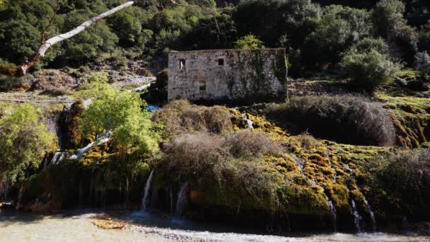 Souli Mill Waterfalls Grecja — Wideo stockowe