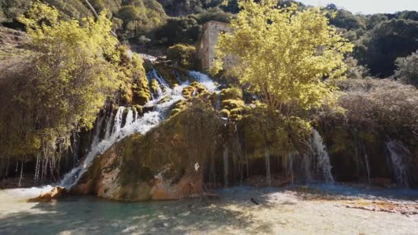 ソウリ ミルと滝 ギリシャ — ストック動画