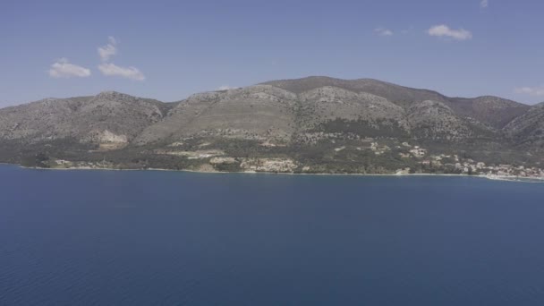 Luftaufnahme Des Elena Strandes Plataria Griechenland — Stockvideo