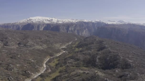 希腊Vikos Gorge的空中石林 — 图库视频影像