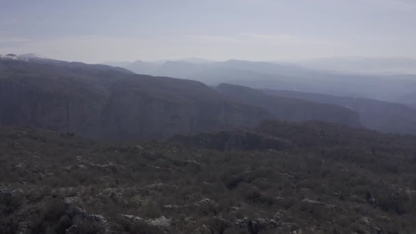 Aerial Stone Forest Vikos Gorge Grécia — Vídeo de Stock