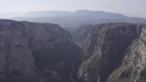 Hava Vikos Gorge Areal Yunanistan — Stok video