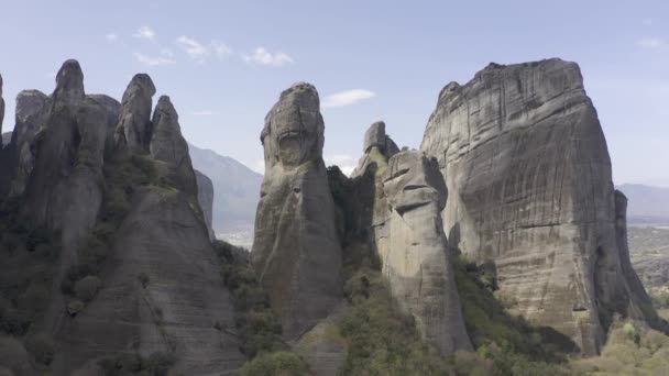Hava Meteora Manastırları Yunanistan — Stok video