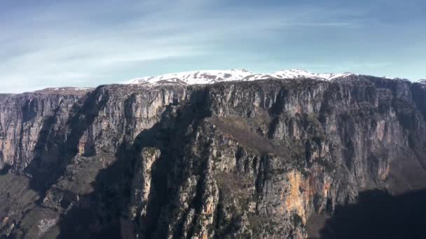 Aerial Vikos Gorge Areal Grecja Wersja Stopniowana Stabilizowana — Wideo stockowe