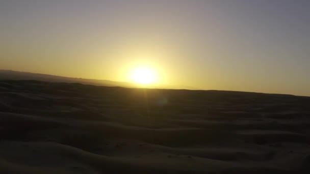 Aerial Maranjab Desert Sunrise Ιράν — Αρχείο Βίντεο