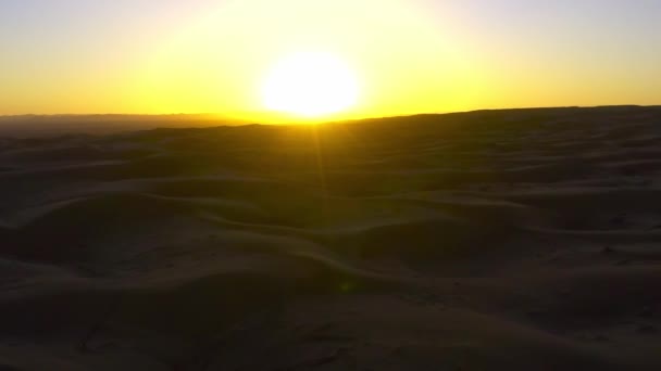 Aerial Maranjab Desert Sunrise Iran Version Graduée Stabilisée — Video