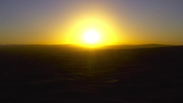 Aerial Maranjab Desert Sunrise Iran Version Graduée Stabilisée — Video