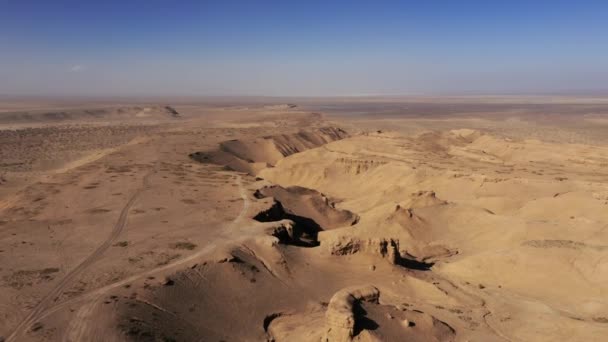 Aerial View Maranjab Desert Iran — Wideo stockowe