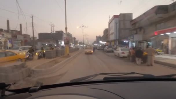 Tráfico Por Carretera Basora Road Iraq — Vídeo de stock