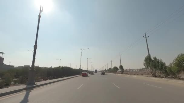 Οδική Κυκλοφορία Στην Οδό Basra Road Ιράκ — Αρχείο Βίντεο