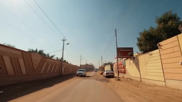 Tráfico Por Carretera Basora Road Iraq — Vídeos de Stock