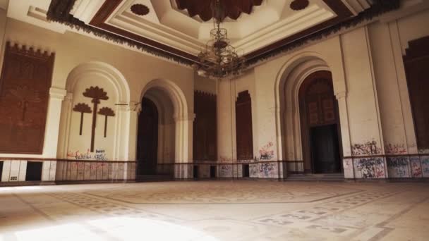 Palace Saddam Hussein Babylon Iraq Oriental Arab Architecture Style — Stock Video