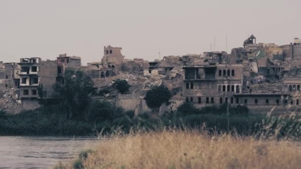 Terroristic Destruction Mossul Iraq — Stok video