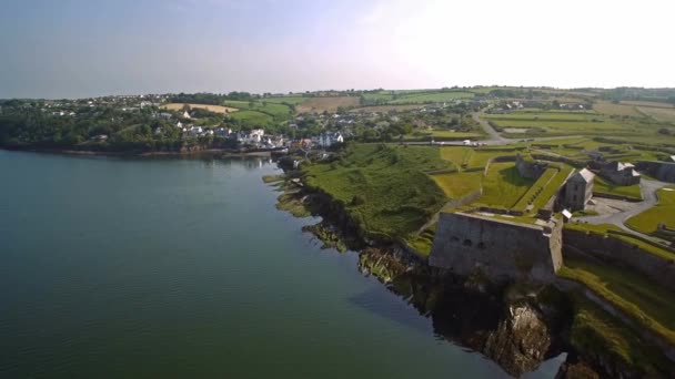 Aerial Footage Charles Fort Kinsale County Cork Ireland — Stok video