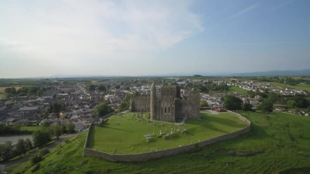 Aerial Rock Cashel County Tipperary Ireland — Stock Video