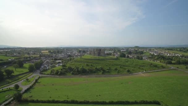 Aerial Rock Cashel County Tipperary Ireland — Stock Video