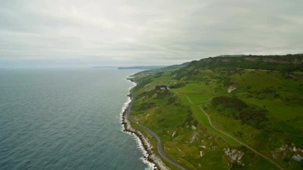 Coast Road Coastal Line County Antrim Ireland — Stock videók