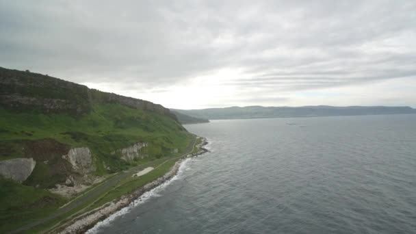 Coast Road Coastal Line County Antrim Ireland — Vídeos de Stock
