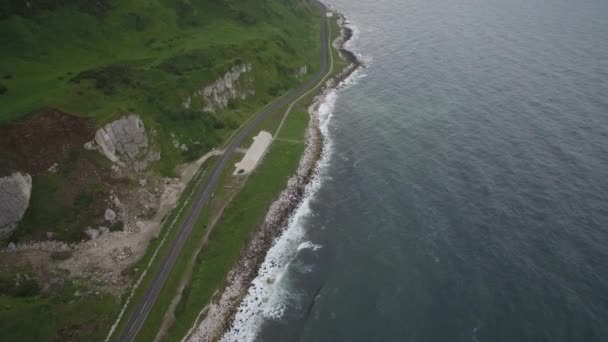 Coast Road Coastal Line County Antrim Ireland — 图库视频影像