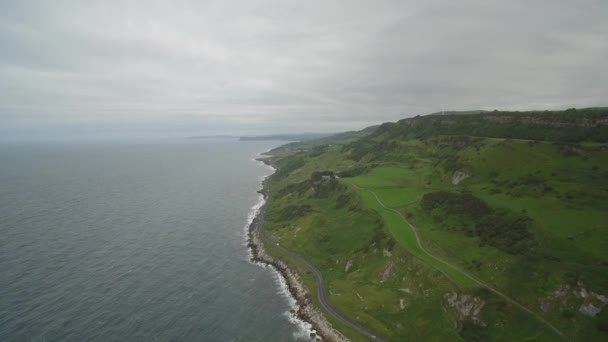 Coast Road Coastal Line County Antrim Ireland — Vídeos de Stock