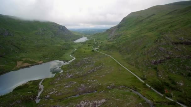 Aerial View Gap Dunloe County Kerry Ireland — Stock Video