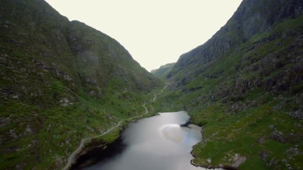 Aerial View Gap Dunloe Kerry Megye Írország — Stock videók