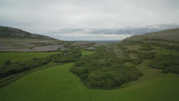 Aerial View Burren County Clare Ireland — Stock Video