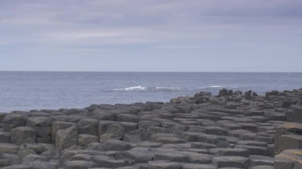 Bazaltkövek Giant Causeway Nél Észak Írország — Stock videók