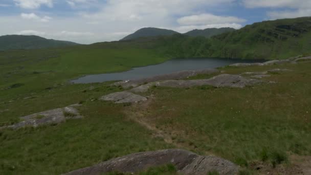 Beautiful Aerial View Barley Lake County Cork Ireland — Video