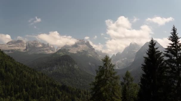 Időeltolódás Felhők Felett Olasz Alpokban — Stock videók