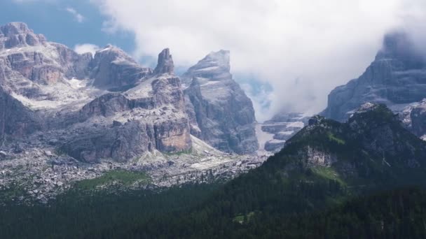 Daytime View Mountain Range Italy — Stock Video