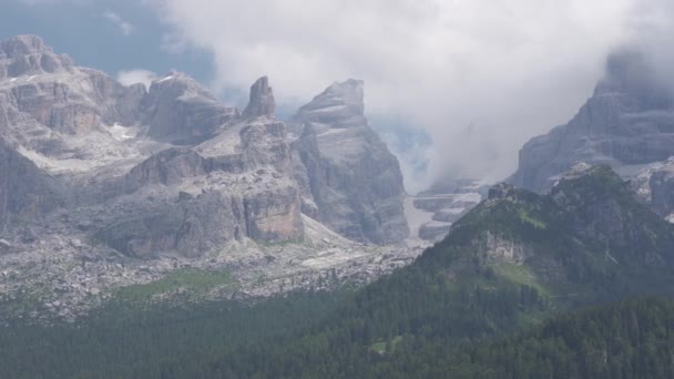 Tagsüber Blick Auf Die Gebirgskette Italien — Stockvideo