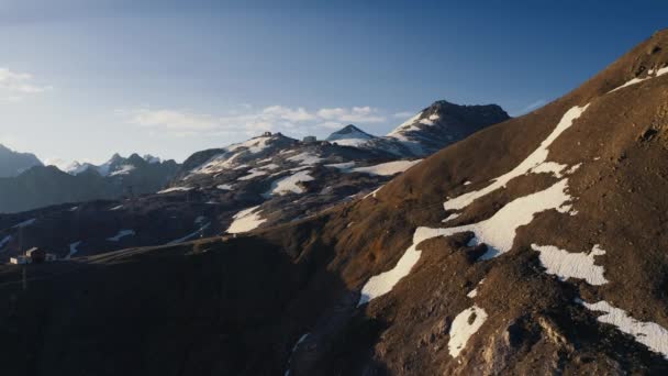 Flygfoto Över Passo Dello Stelvio Peak Italien — Stockvideo