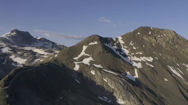 Widok Lotu Ptaka Passo Dello Stelvio Peak Włochy — Wideo stockowe