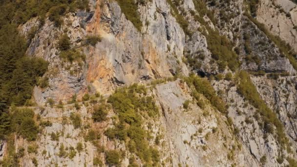 Vista Aérea Del Dron Las Montañas San Lorenzo Banale Italia — Vídeo de stock