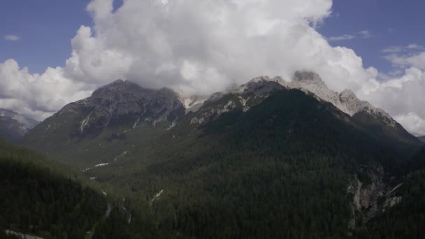 Aerial View Mountains Cortina Ampezzo Italy — Stock Video