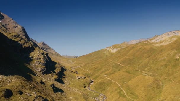 Aerial View Passo Dello Stelvio Italy — Wideo stockowe