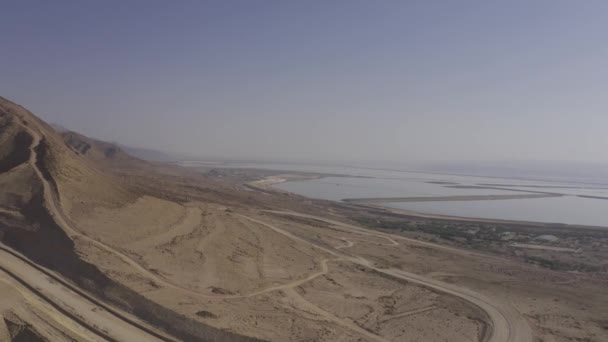 Vista Aérea Das Montanhas Mar Morto Jordânia — Vídeo de Stock