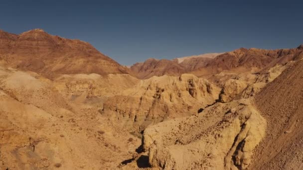 Hermosa Vista Aérea Wadi Assal Jordania — Vídeos de Stock