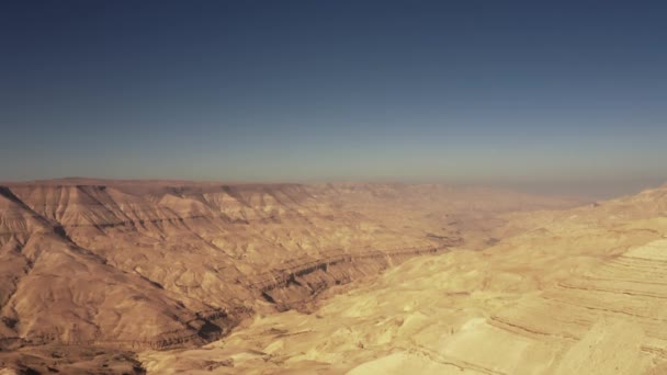 Paisagem Montanhosa Aérea Kerak Jordânia — Vídeo de Stock