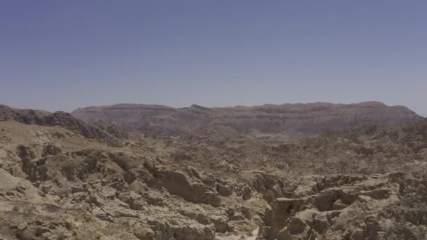 约旦Wadi Numeira周围景观的无人驾驶飞机图像 — 图库视频影像