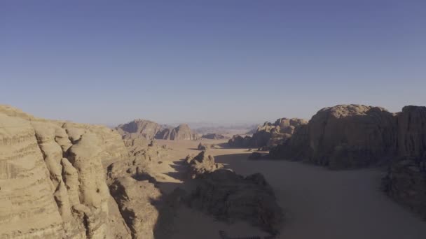Beautiful Aerial View Famous Wadi Rum Jordan — Stock Video