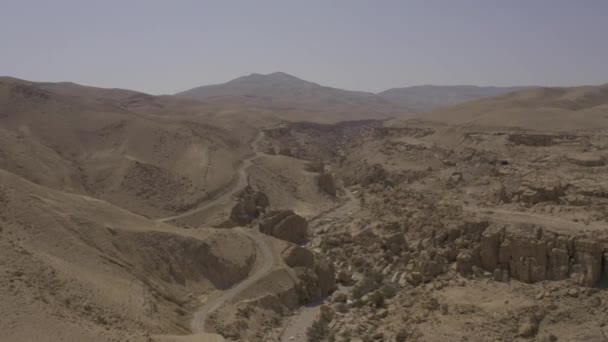 Όμορφη Εναέρια Άποψη Περιοχή Του Wadi Hasa Ιορδανία — Αρχείο Βίντεο
