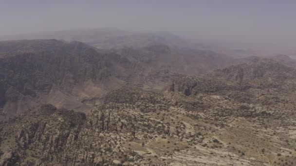 Прекрасный Вид Воздуха Дана Био Заповедник Иордания — стоковое видео