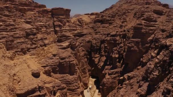 Krásný Letecký Výhled Létání Nad Wadi Numeira Jordánsko — Stock video