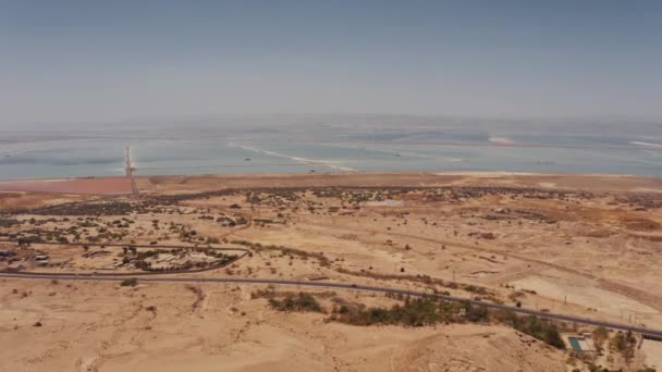 Letecký Pohled Krajinu Kolem Wadi Numeiry Jordánsko — Stock video